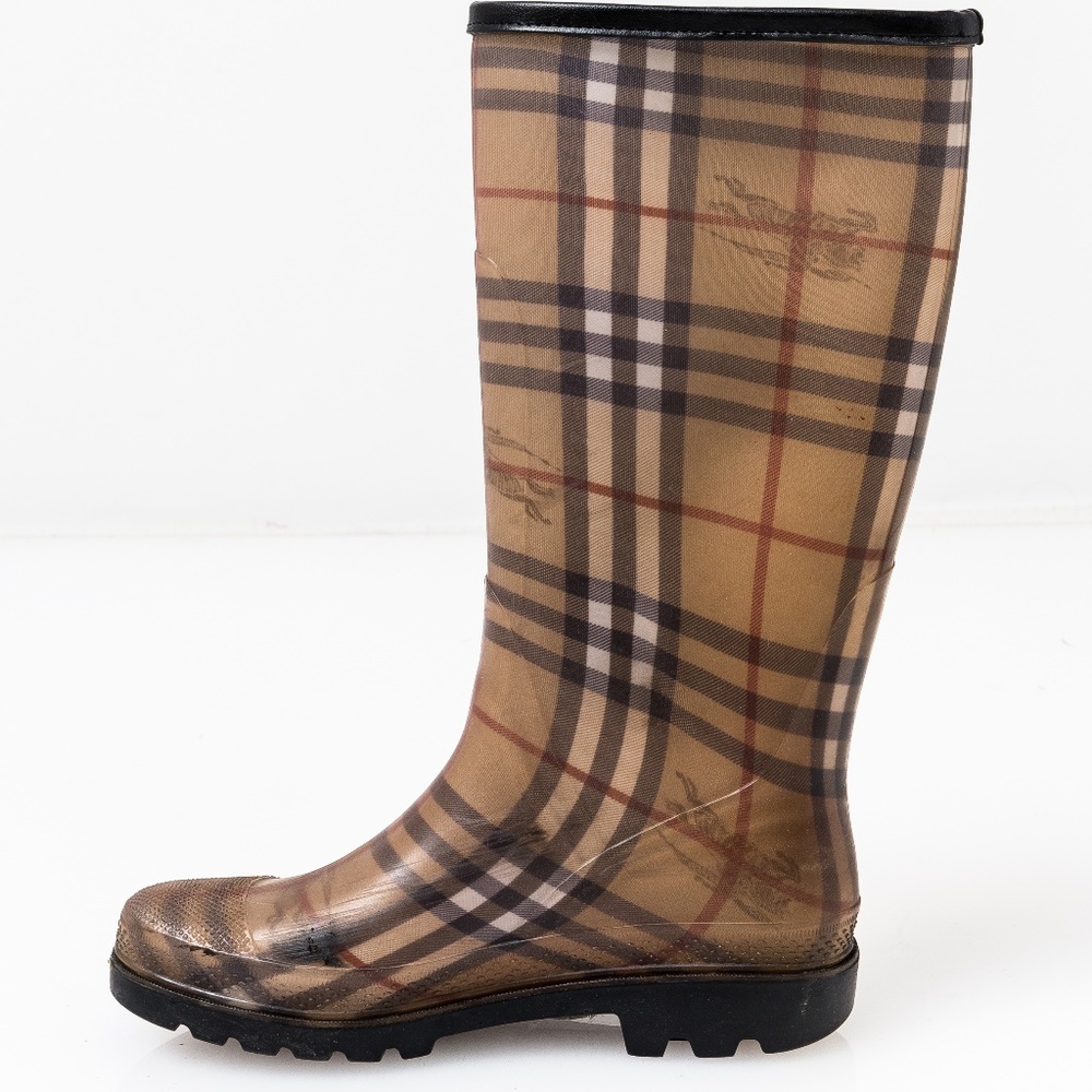 Burberry Haymarket Check Rainboots Size 41 - Picture 5 of 8